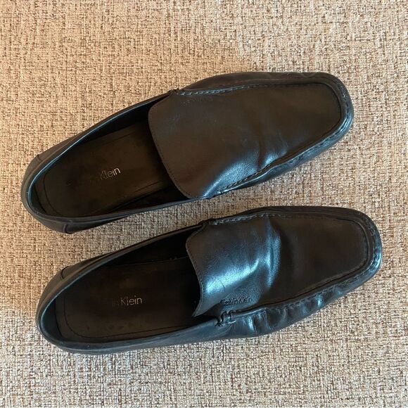 Calvin Klein black leather men’s loafer size 11 - Picture 1 of 4